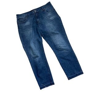 KUT from the Kloth Catherine Crop Roll-Up Capri Style Jeans Size 12